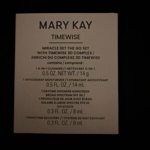 Mary Kay TimeWise Miracle The Go Set New in Box Travel Size Normal to Dry Skin